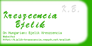 kreszcencia bjelik business card